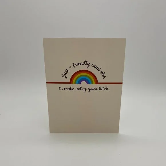 ☘️5 for $40☘️ 4 Pack of Friendly Reminder Greeting Cards Supportive & Snarky - Picture 3 of 6